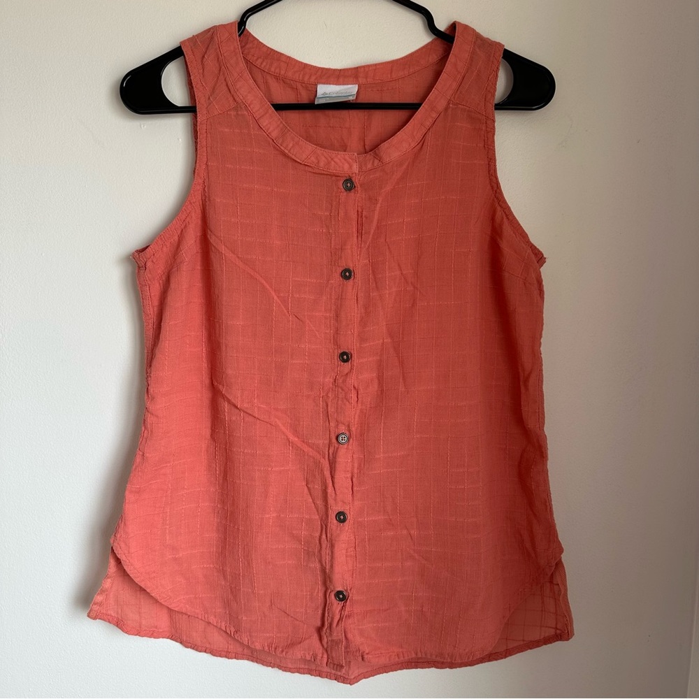 Columbia Women’s Coral Button Down Tank Top Size Medium